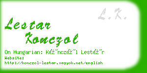 lestar konczol business card